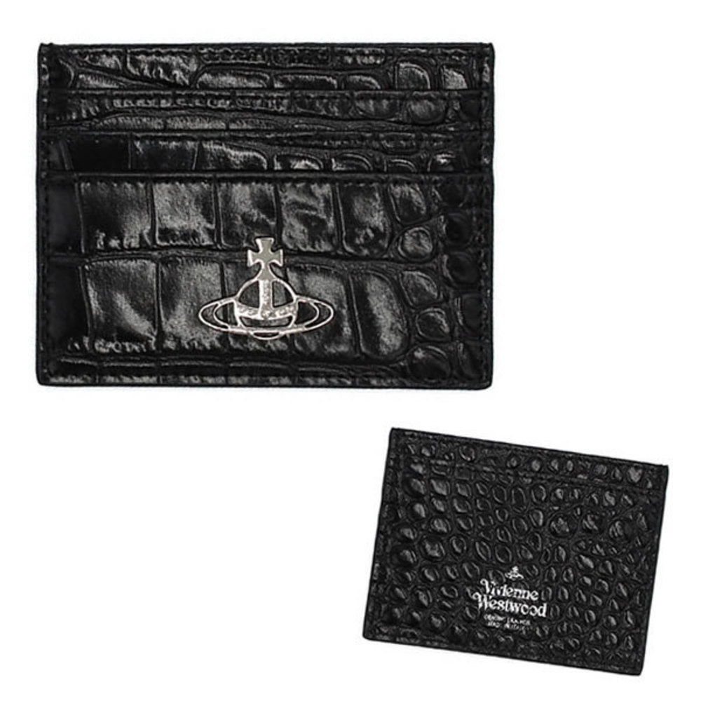 Vivienne Westwood Card Case Black CROCODILE HOLDER